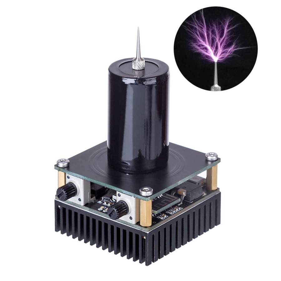 Stem Model enginediy | Bluetooth Music Tesla Coil Plasma Speaker Singing Loudspeaker Dual-Mode Artificial Lightning Experimenting Device Teaching Tool Desktop Toy