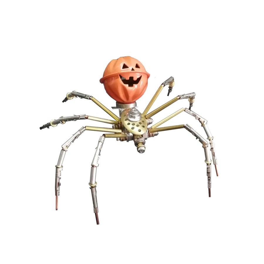 Diy Engine enginediy | 3D Sac Spider Mechanical Steampunk Metal Assembly Animal Model Creepy Halloween Decor