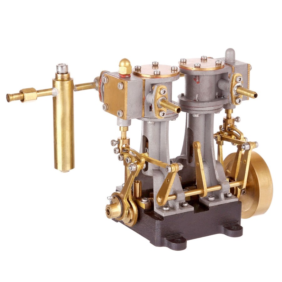 Model Engine Engine DIY | Mini Double-Cylinder Compound Steam Engine With Reversing Device For Steam Ship, Rc Ship, Rc Boat