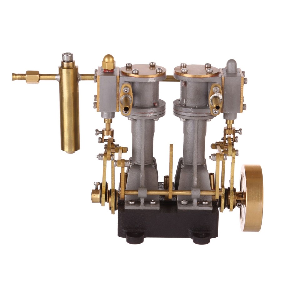 Model Engine Engine DIY | Mini Double-Cylinder Compound Steam Engine With Reversing Device For Steam Ship, Rc Ship, Rc Boat