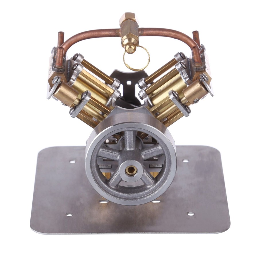 Model Engine enginediy | Mini V4 Steam Engine Miniature Steam Engine Model Without Boiler