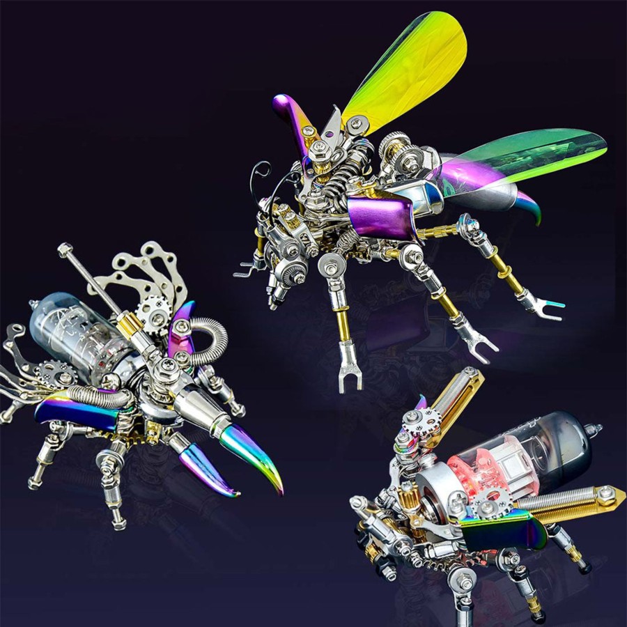 Diy Engine enginediy | Mechanical Beetle 3D Metal Diy Insect Metal Assembly Model Colorful Parts Toy 200Pcs