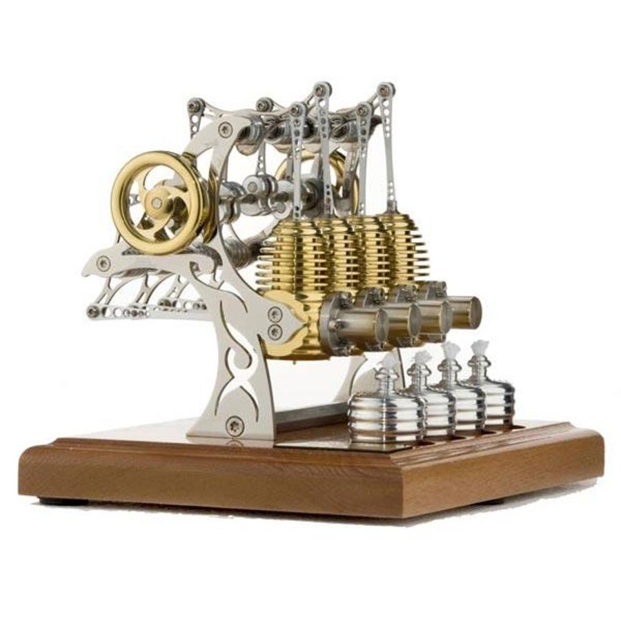 Diy Engine enginediy | Stirling Engine 4 Cylinder Stirling Engine Kit For Gift Collection Enginediy