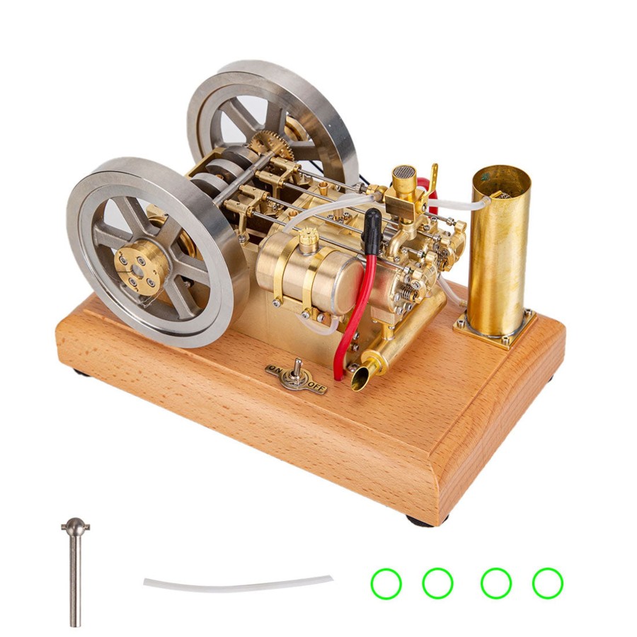 Model Engine enginediy | Holt H76 Tractor Engine 5Cc Horizontal Twin-Cylinder Overhead Valve Dual Flywheel Gasoline Engine Ihc Engine Ic Engine Model