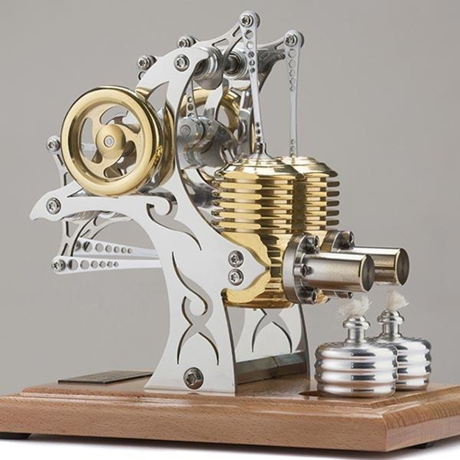 Diy Engine enginediy | Stirling Engine Kit 2 Cylinder Assembly Stirling Engine Diy Kit Gift Collection - Enginediy