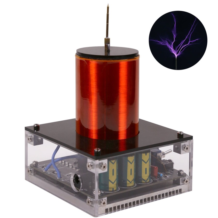 Stem Model enginediy | Musical Tesla Coil - Mini Double E Class Sstc Wire Connection Plasma Speaker