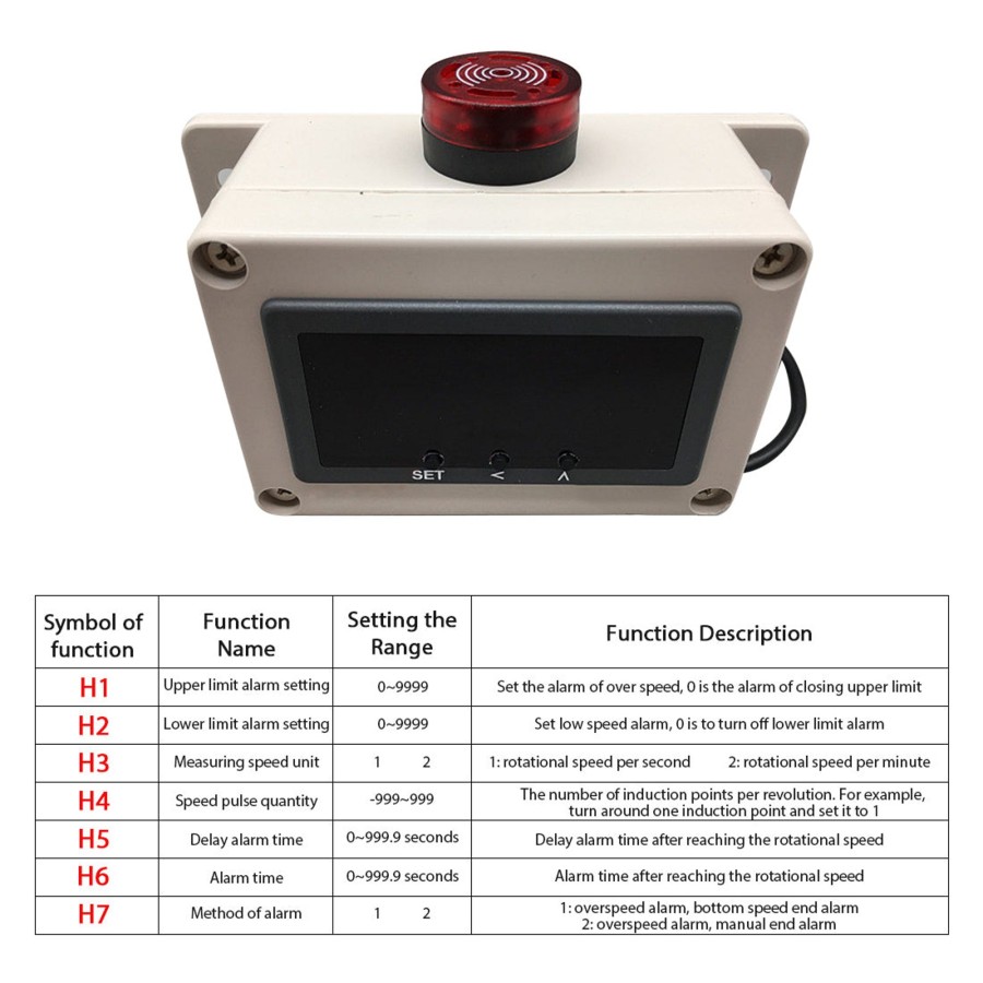 Accessories enginediy | Electronic Digital Display Tachometer With Sensor Measuring Instrument