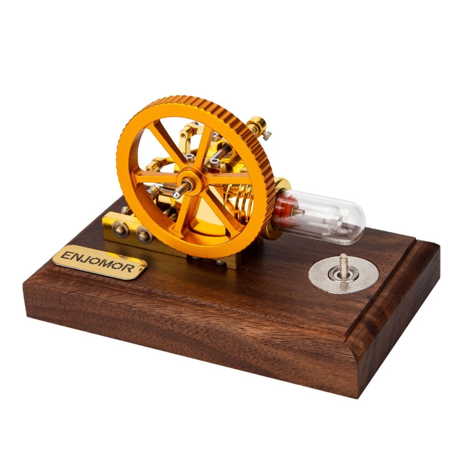 Model Engine enginediy Stirling Engine & Parts | Enjomor Mini Beta Hot Air Stirling Engine Model External Combustion Engine Model Educational Toy