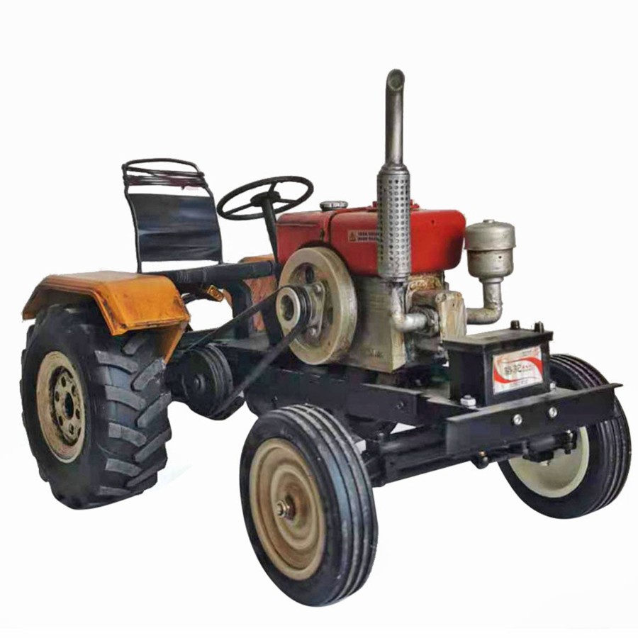 Rc Engine & Model Engine DIY | 1/10 2.4G Rc Tractor 4 2 Electric Antique Tractor Model Agricultural Transport Vehicle Toy