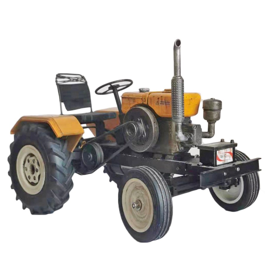 Rc Engine & Model Engine DIY | 1/10 2.4G Rc Tractor 4 2 Electric Antique Tractor Model Agricultural Transport Vehicle Toy